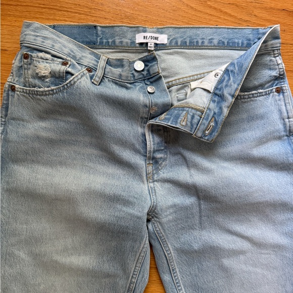 Re/Done Faded Blue Men's Straight Jeans